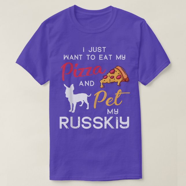 Russkiy Dog Pizza Lover Owner Christmas Birthday G T-Shirt (Design Front)