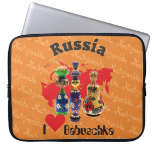 Russland - Russia Babuschka Gerätehülle 10" - 15" Laptop Sleeve