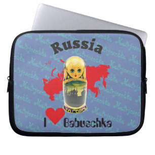 Russland - Russia Babuschka Gerätehülle 10" - 15" Laptop Sleeve