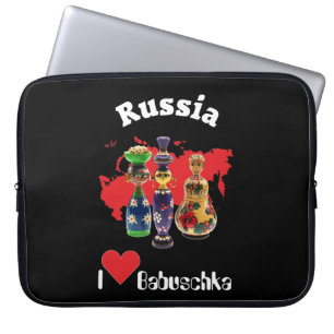 Russland - Russia Babuschka Gerätehülle 10" - 15" Laptop Sleeve