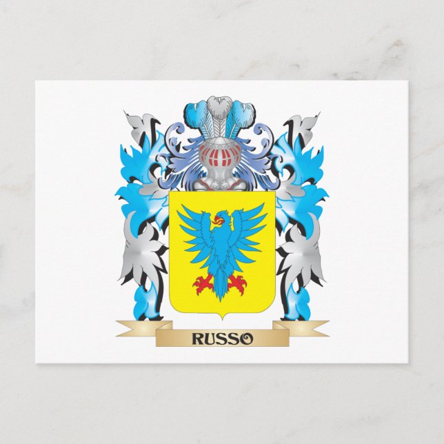 Russo Coat of Arms - Family Crest Postcard (Front)