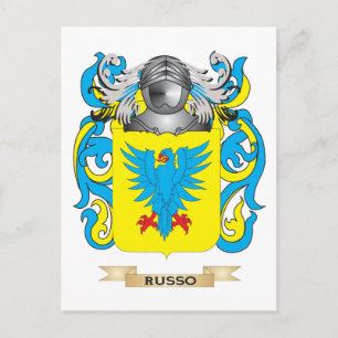 Russo Coat of Arms (Family Crest) Postcard