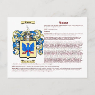 Russo (meaning) postcard