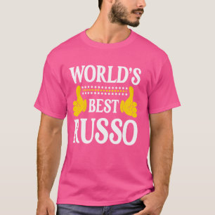 Russo Surname Funny Team Family Last Name World's T-Shirt