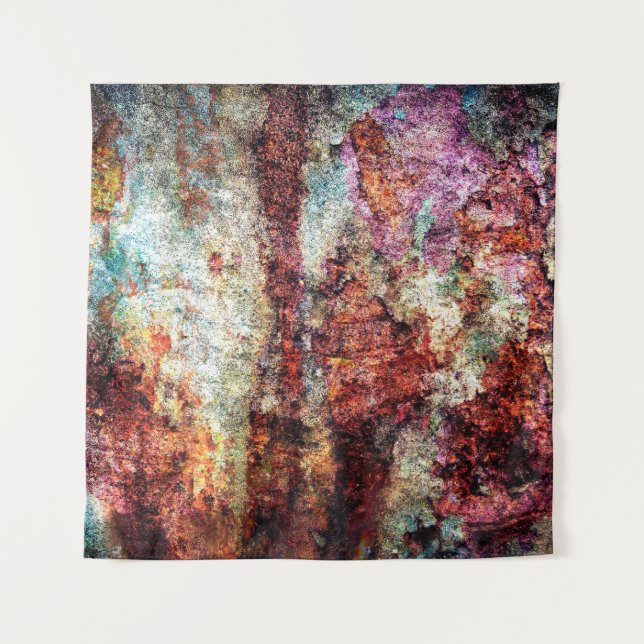 Rust abstract colourful grunge tapestry (Front)