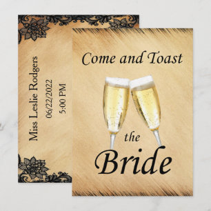 Rust and Lace Bachelorette Party Invitation