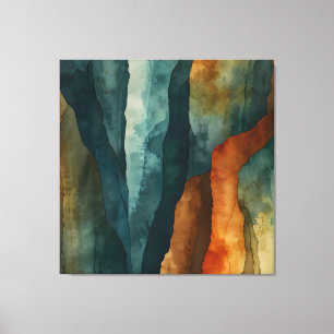 Rust and Teal Canvas Print