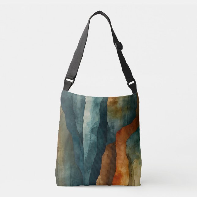 Rust and Teal Crossbody Bag (Front)