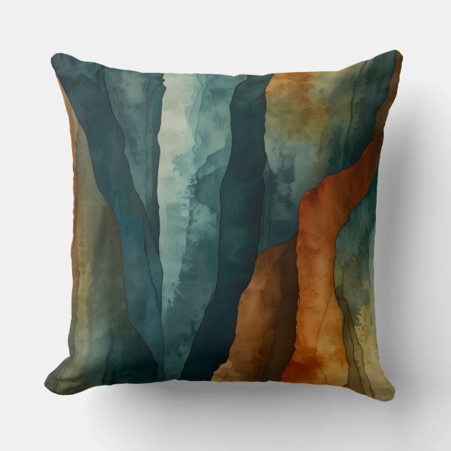 Rust and Teal Cushion (Front)