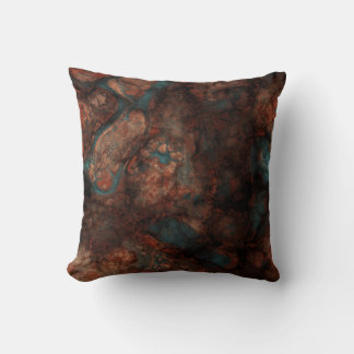 Rust and turquoise stone cushion