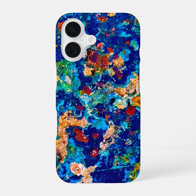 Rust Art Cool Fun Unique  iPhone 16 Case (Back)