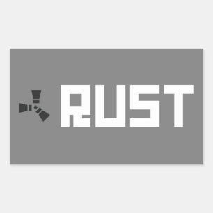 RUST Banner BGWG Rectangular Sticker