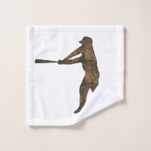 Rust baseball Wash Cloth