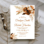 Rust Bohemian And Pampas Grass All In One Wedding Invitation<br><div class="desc">Rust Bohemian And Pampas Grass All In One Wedding</div>