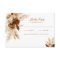 Rust Bohemian And Pampas Grass Wedding RSVP Card