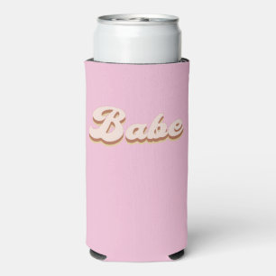 Rust Boho Retro Bachelorette Party Bridesmaid  Seltzer Can Cooler