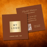 Rust brown burnt orange logo QR code