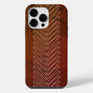 Rust Brown Modern Tribal African Arrows iPhone 14 Pro Max Case