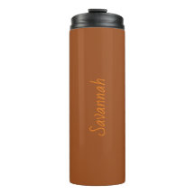Rust-Brown Thermal Tumbler