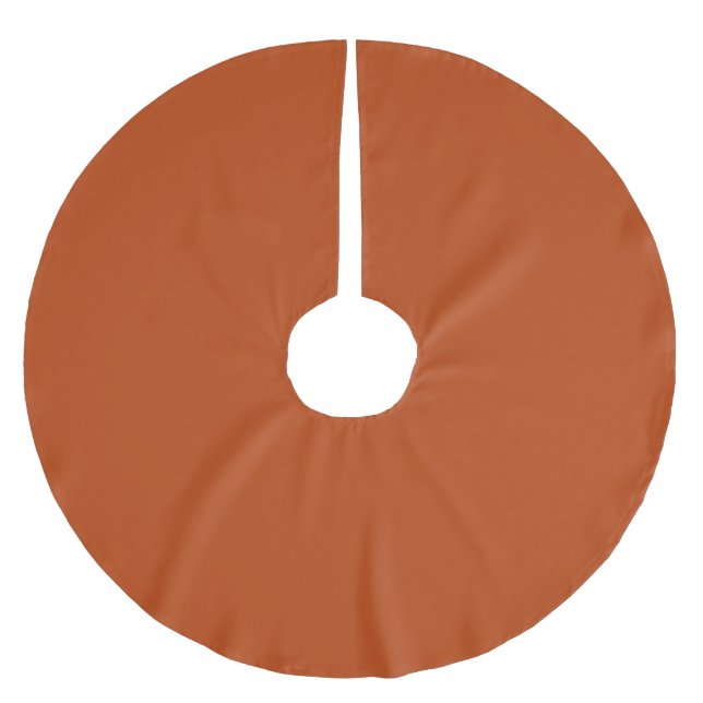 Rust Brushed Polyester Tree Skirt (Front)