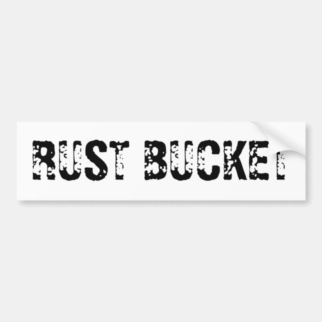 RUST BUCKET BUMPER STICKER (Front)