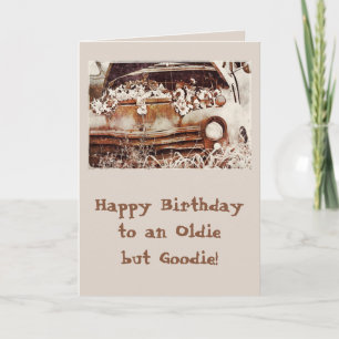 Rust Bucket Flowers & Truck Custom Birthday Card