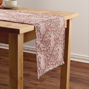 Rust Colour Rabbit & Leaves Designer Decor Short Table Runner
