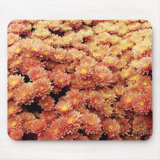 Rust coloured mums mouse mat (Front)