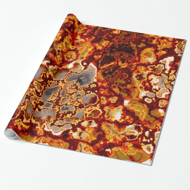 Rust-Coloured Quartz Wrapping Paper (Unrolled)