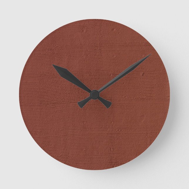 Rust Coloured Wall Round Clock (Front)