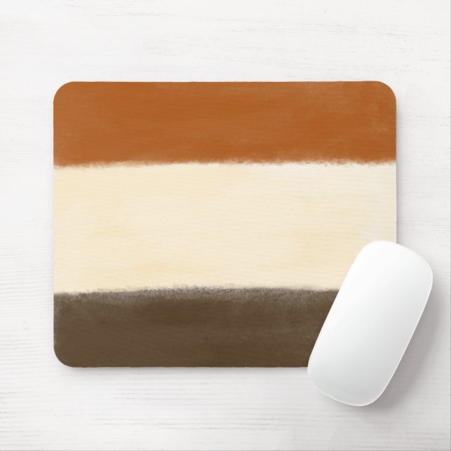 Rust Cream and Brown Colour Block Mouse Mat (With Mouse)