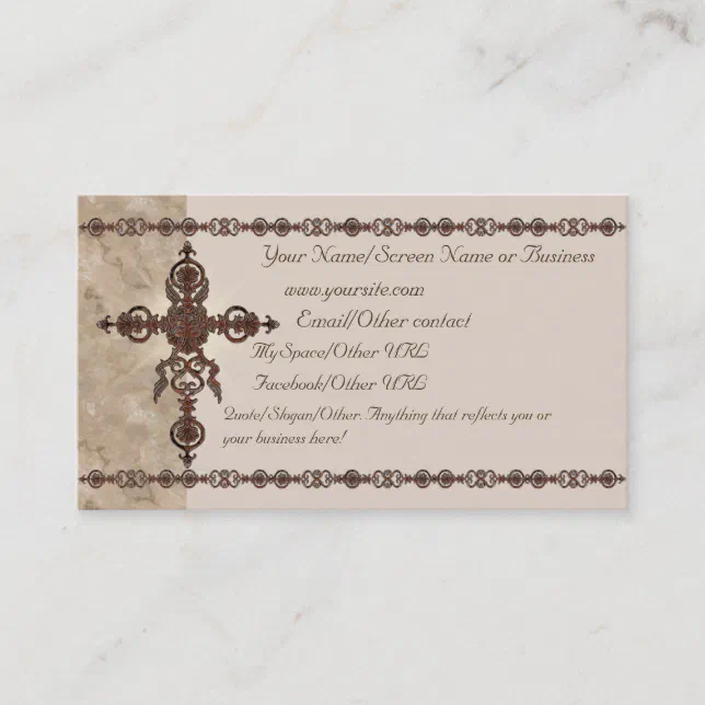 Rust Cross Introduction Card | Zazzle