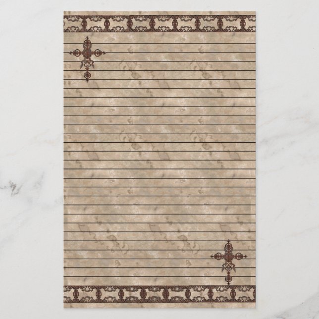 Rust Cross Stationary Stationery (Front)