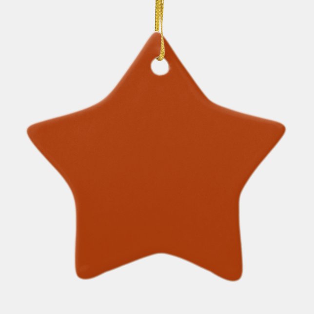 Rust Cute Single Colour Ceramic Tree Decoration (Back)