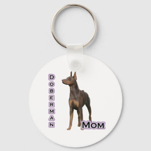Rust Doberman Mum 4 - Keychain
