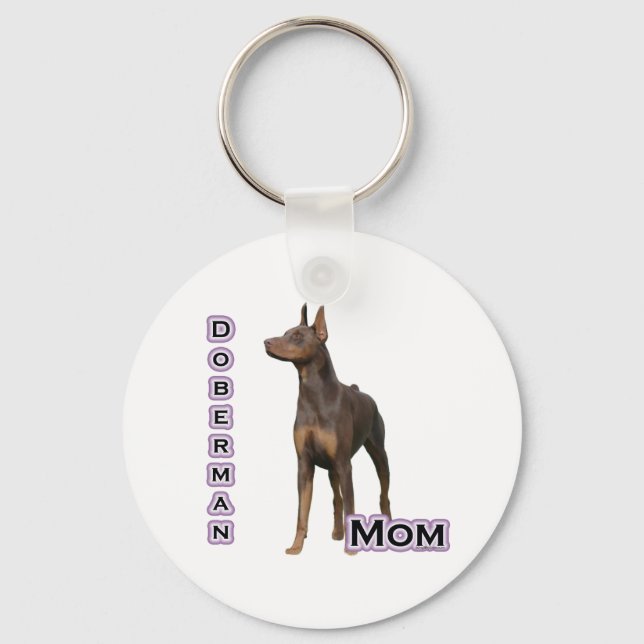Rust Doberman Mum 4 - Keychain (Front)