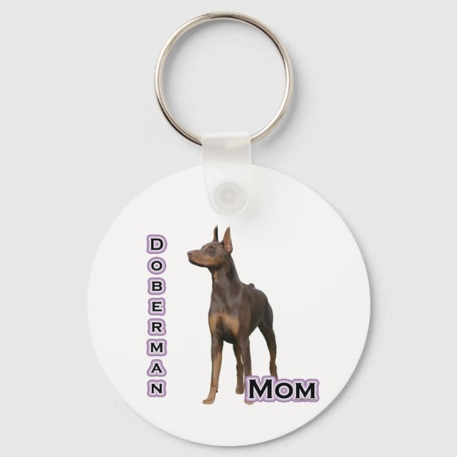 Rust Doberman Mum 4 - Keychain (Front)