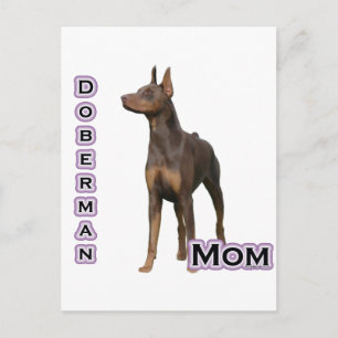Rust Doberman Mum 4 Postcard
