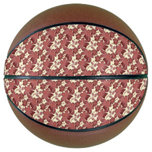 Rust Floral Leaf Pattern Terracotta Botanical Basketball