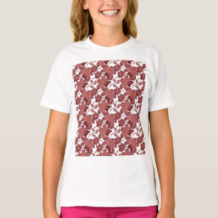 Rust Floral Seamless Pattern Elegant Vintage T-Shirt