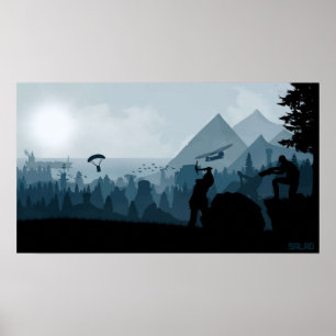 Rust Game Airdrops And Mining Gaming Poster