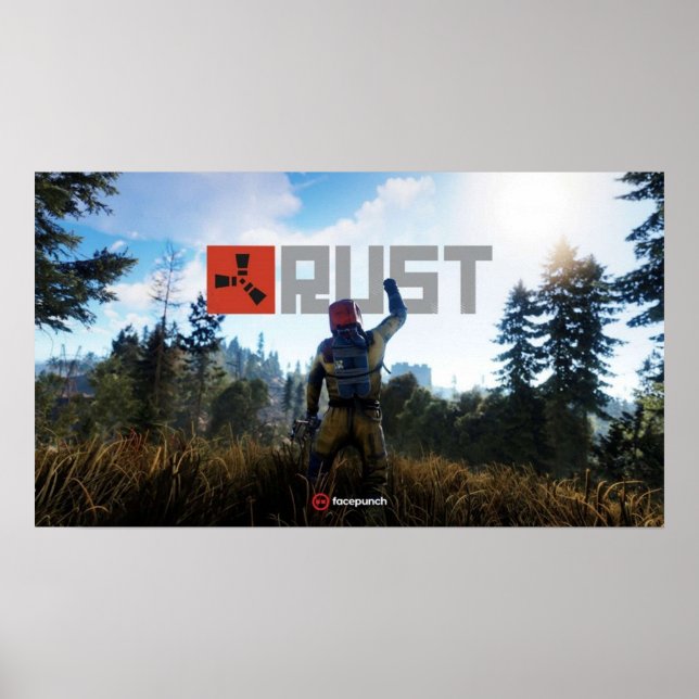 Rust Game Facepunch Logo Gaming Poster (Front)