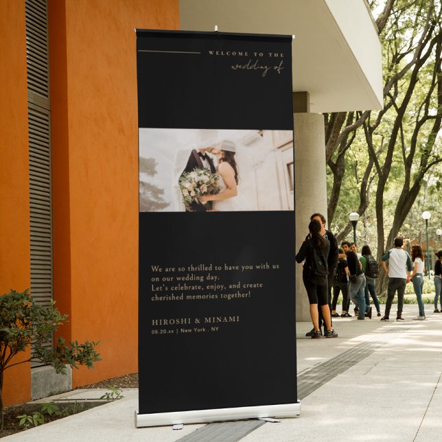 Rust Gold Modern Typography Wedding Welcome Retractable Banner (Creator Uploaded)