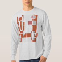 Rust Grey Dusty Rose Geometric MCM Look Abstract