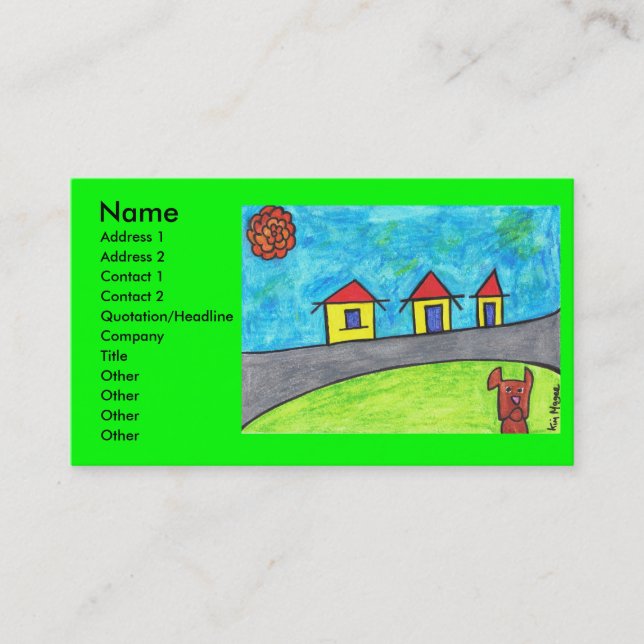 Rust had Just Heard Business Card (Front)