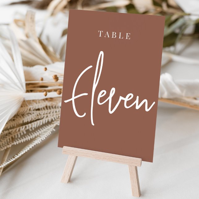 Rust Hand Scripted Table ELEVEN Number (Creator Uploaded)
