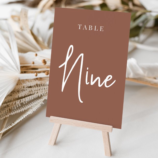 Rust Hand Scripted Table NINE Number (Creator Uploaded)