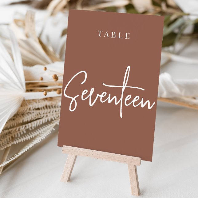Rust Hand Scripted Table SEVENTEEN Number (Creator Uploaded)