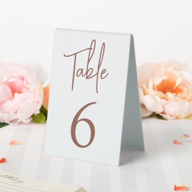 Rust | Handwritten Script Table Number (In SItu (Wedding))
