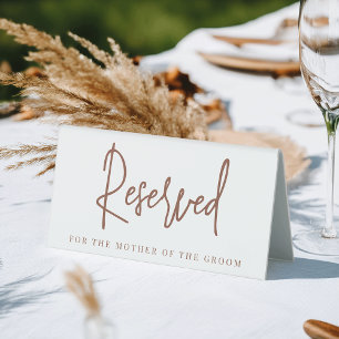 Rust Handwritten Script Wedding Reserved Seating
